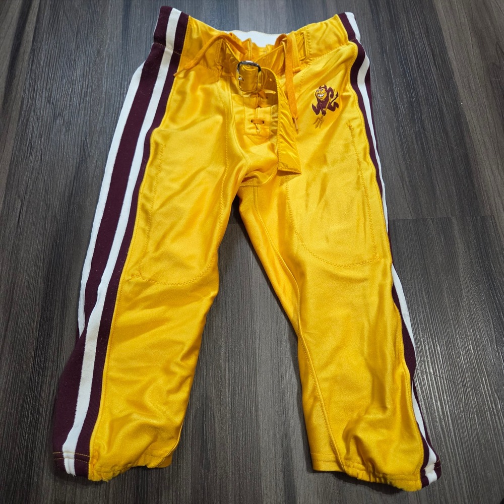 Rare '97 ASU Football Pants Game Issued Sparky Embroidered S36 Rose Bowl Era VTG